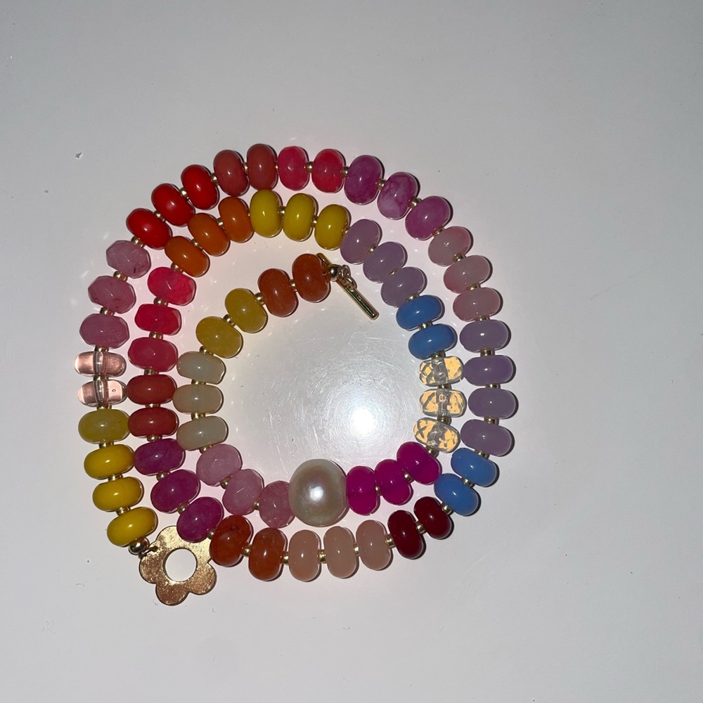 Assorted gemstone bead necklace - Picture 4 of 5
